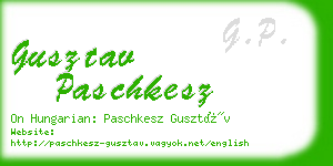 gusztav paschkesz business card